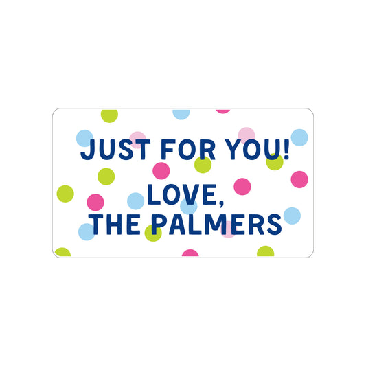 CONFETTI PERSONALIZED GIFT STICKERS