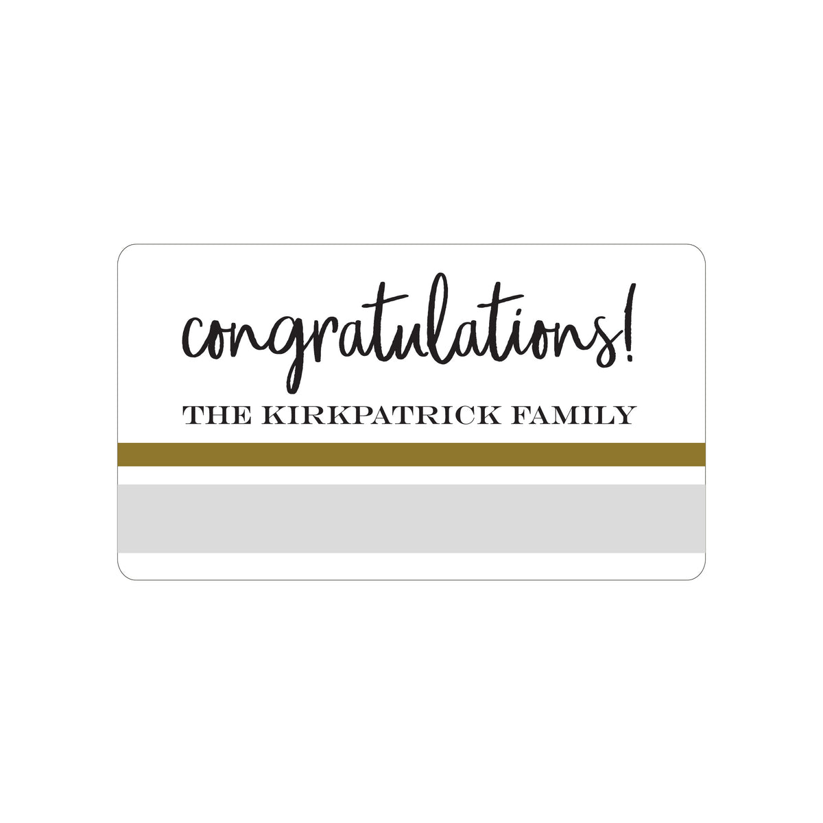 GOLD & GRAY PERSONALIZED GIFT STICKERS