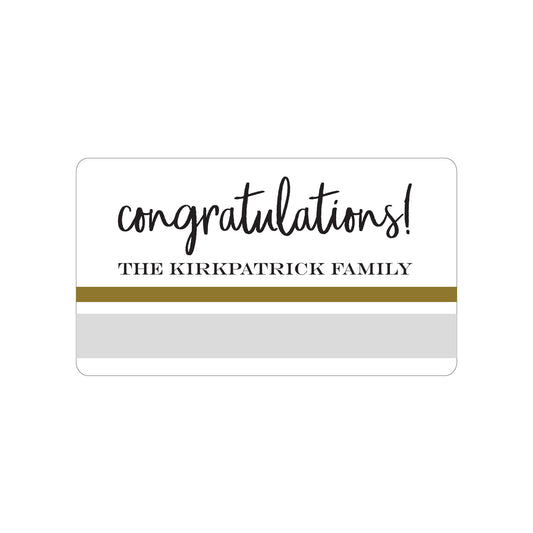 GOLD & GRAY PERSONALIZED GIFT STICKERS