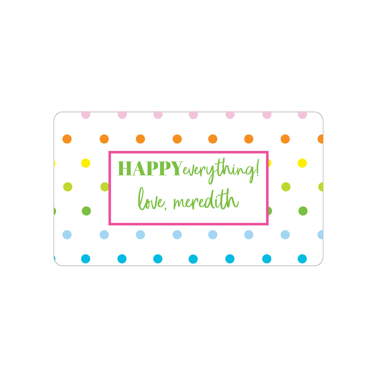 COLORFUL PATTERN PERSONALIZED GIFT STICKERS