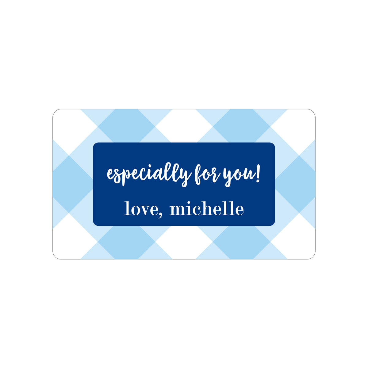 GINGHAM PERSONALIZED GIFT STICKERS