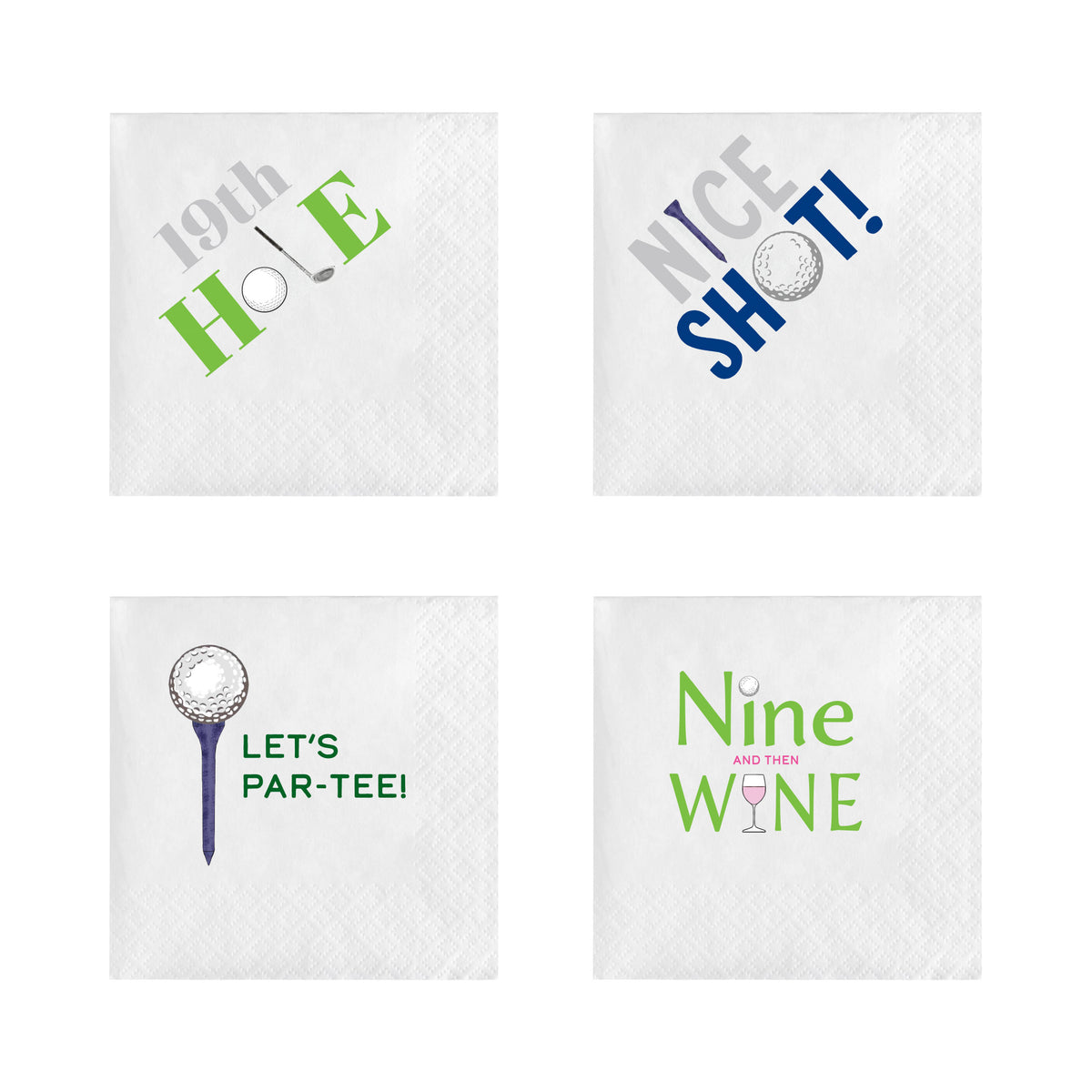 GOLF COCKTAIL NAPKINS