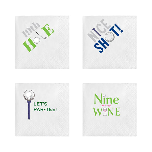 GOLF COCKTAIL NAPKINS
