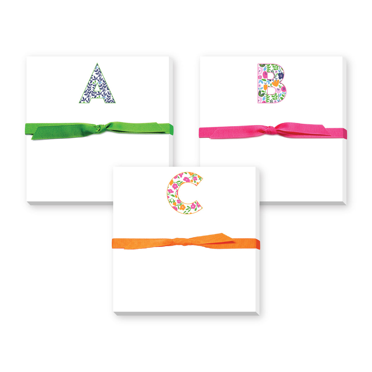 FLORAL INITIAL DOODLE NOTEPAD