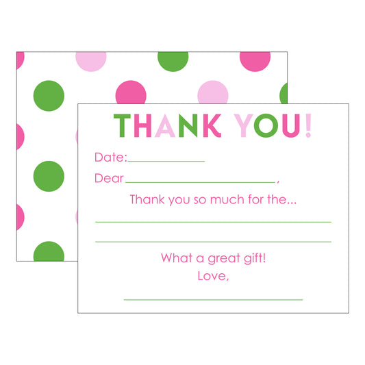 KID FILL-IN THANK YOU FLAT NOTES