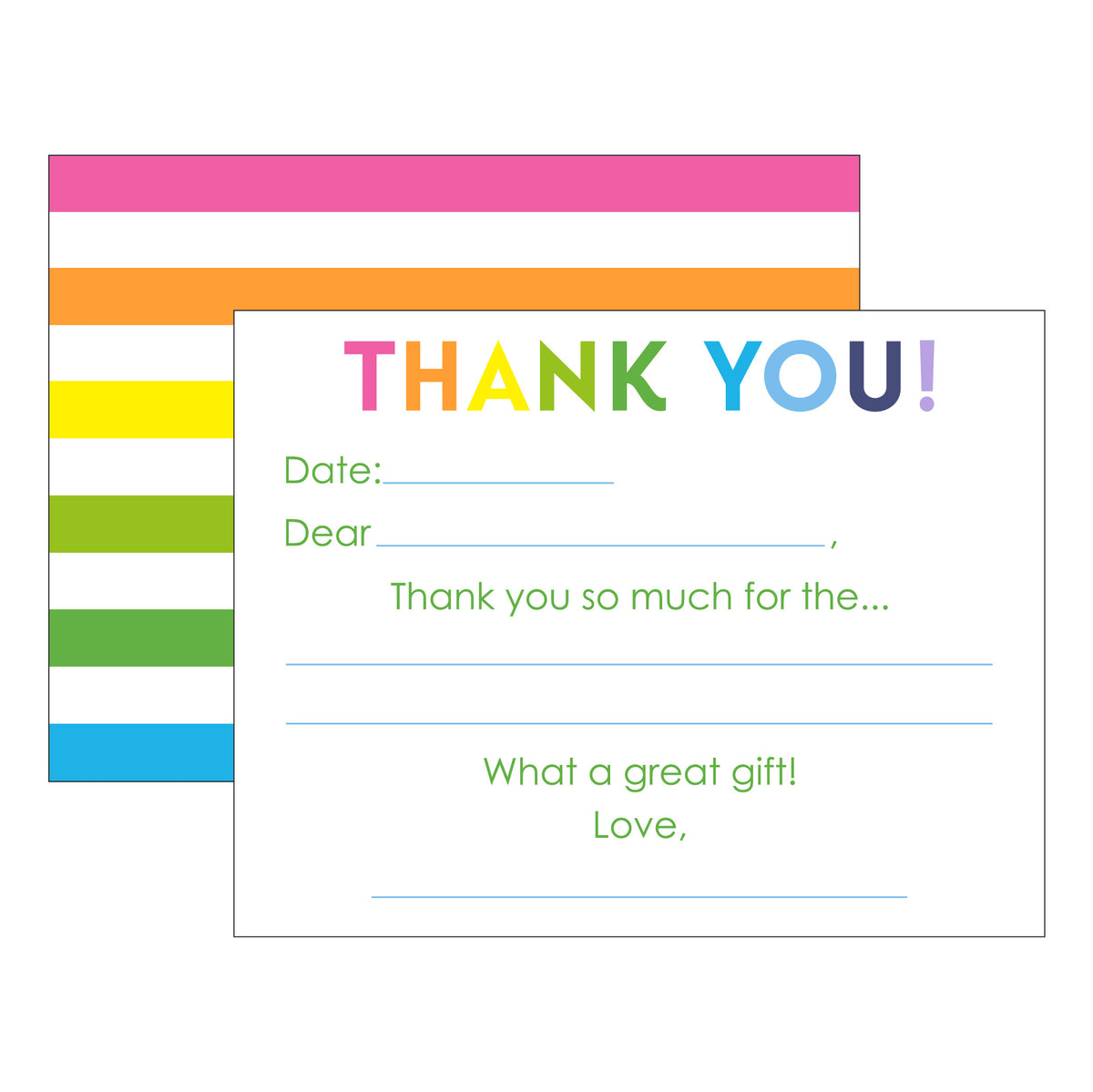 KID FILL-IN THANK YOU FLAT NOTES