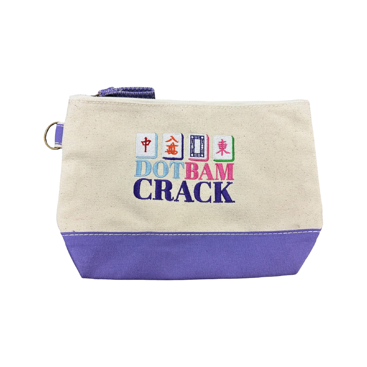 MAHJONG EMBROIDERED COSMETIC BAGS