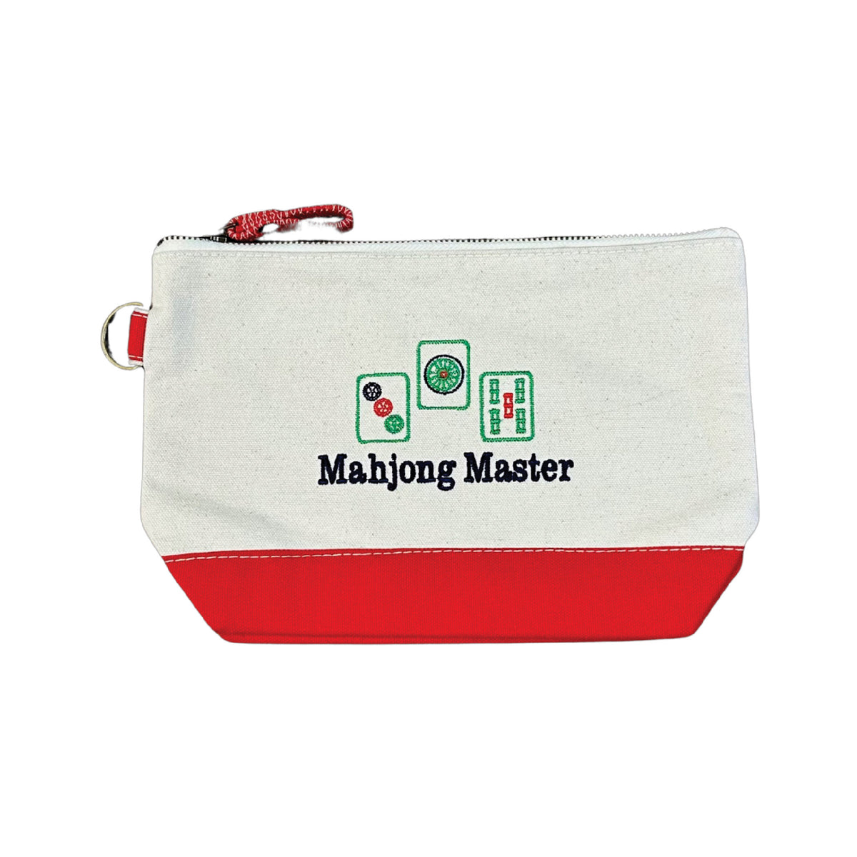 MAHJONG EMBROIDERED COSMETIC BAGS
