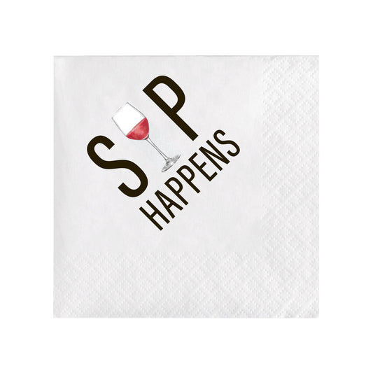 SIP HAPPENS COCKTAIL NAPKINS