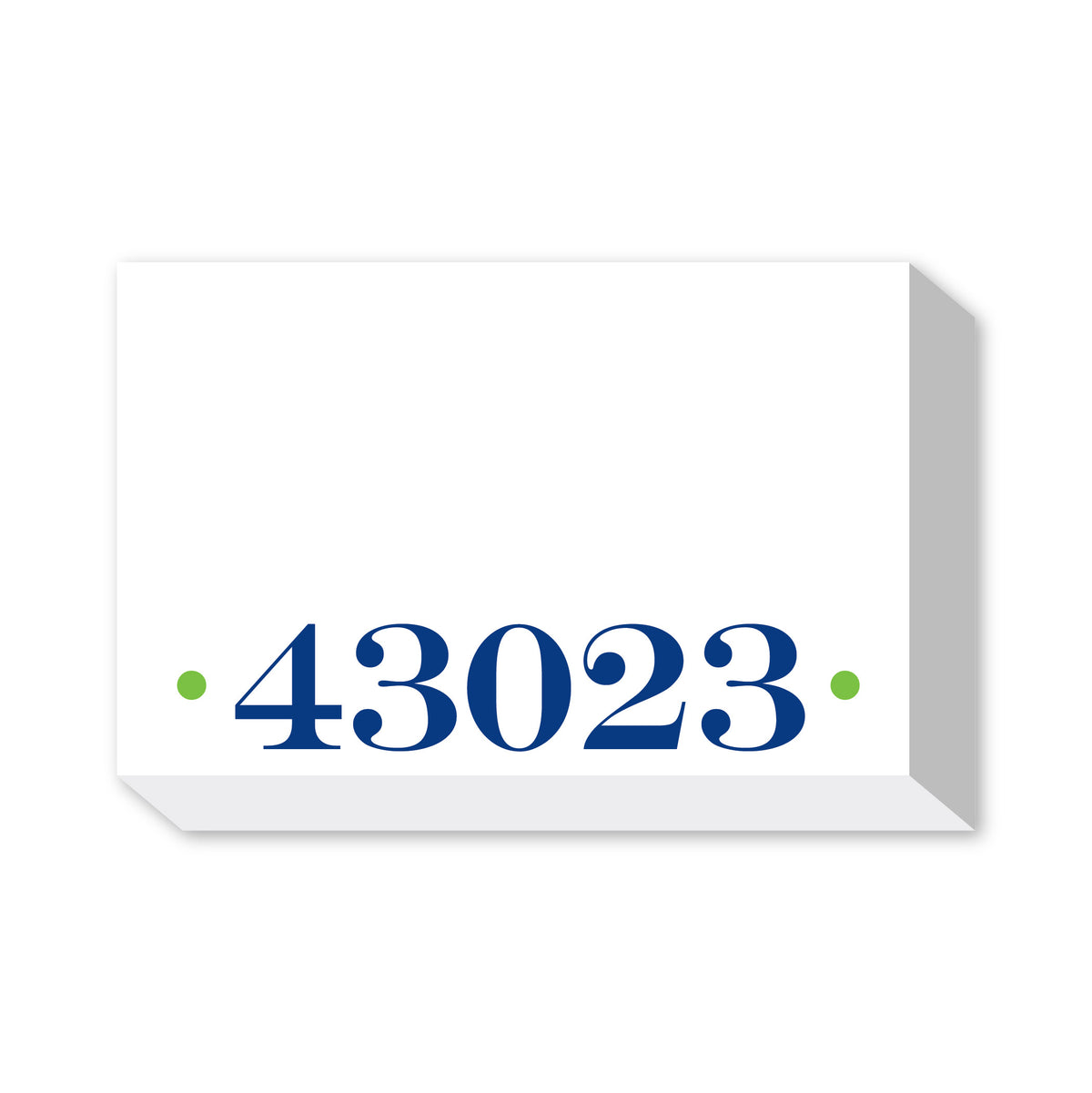 ZIP CODE PERSONALIZED NOTEPADS