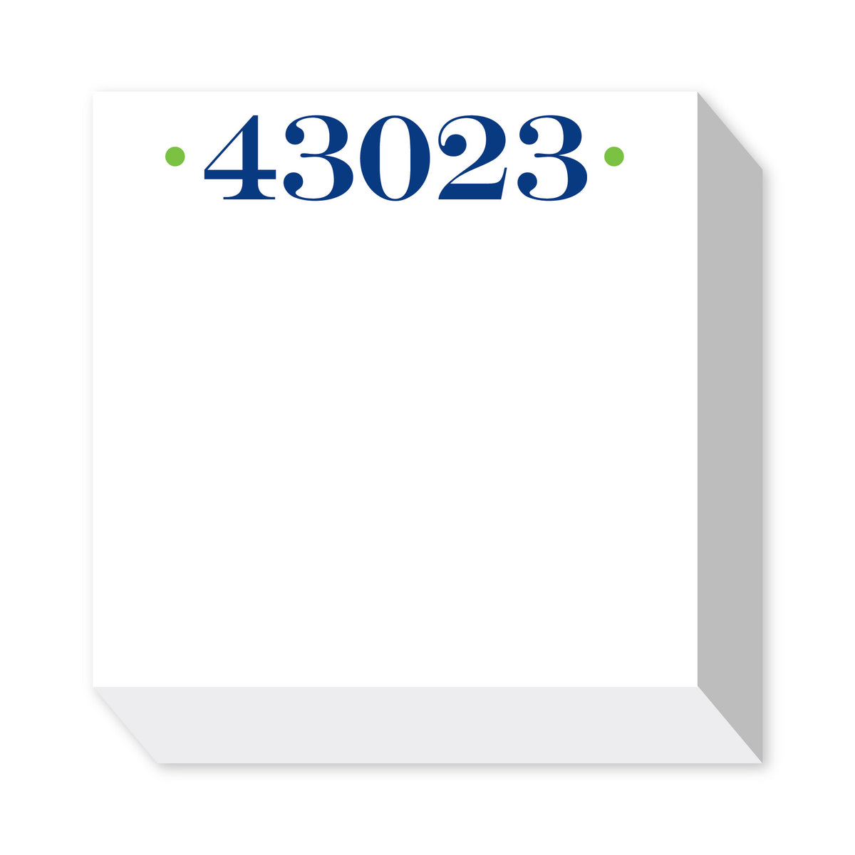 ZIP CODE PERSONALIZED NOTEPADS