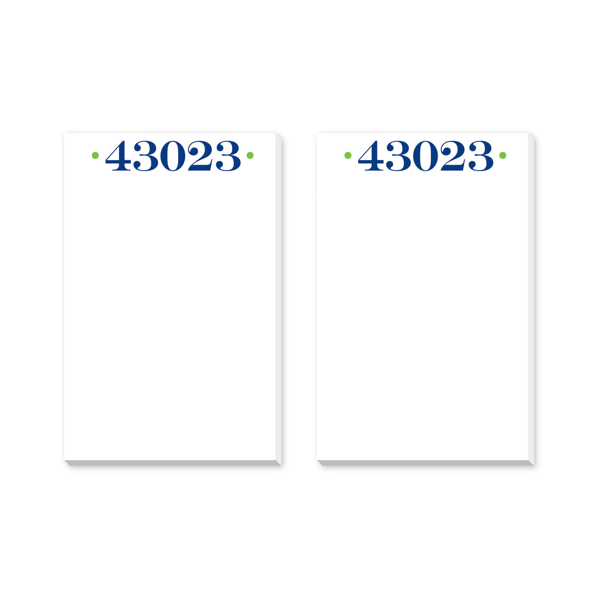 ZIP CODE PERSONALIZED NOTEPADS