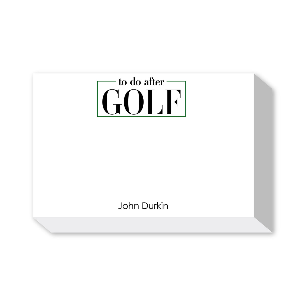 TO DO AFTER GOLF PERSONALIZED NOTEPADS