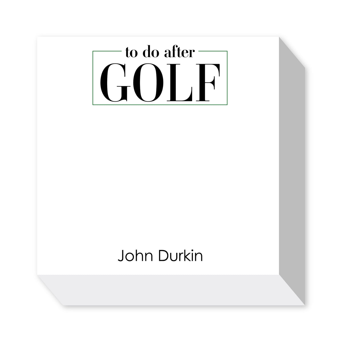 TO DO AFTER GOLF PERSONALIZED NOTEPADS