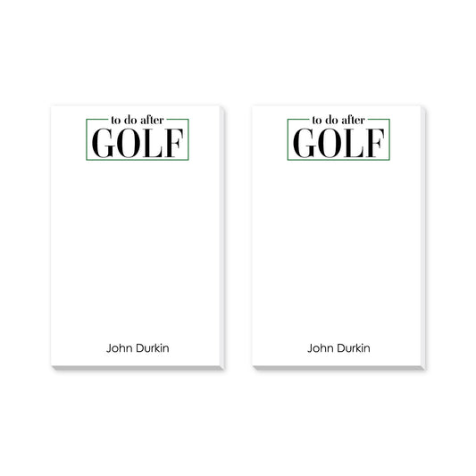 TO DO AFTER GOLF PERSONALIZED NOTEPADS