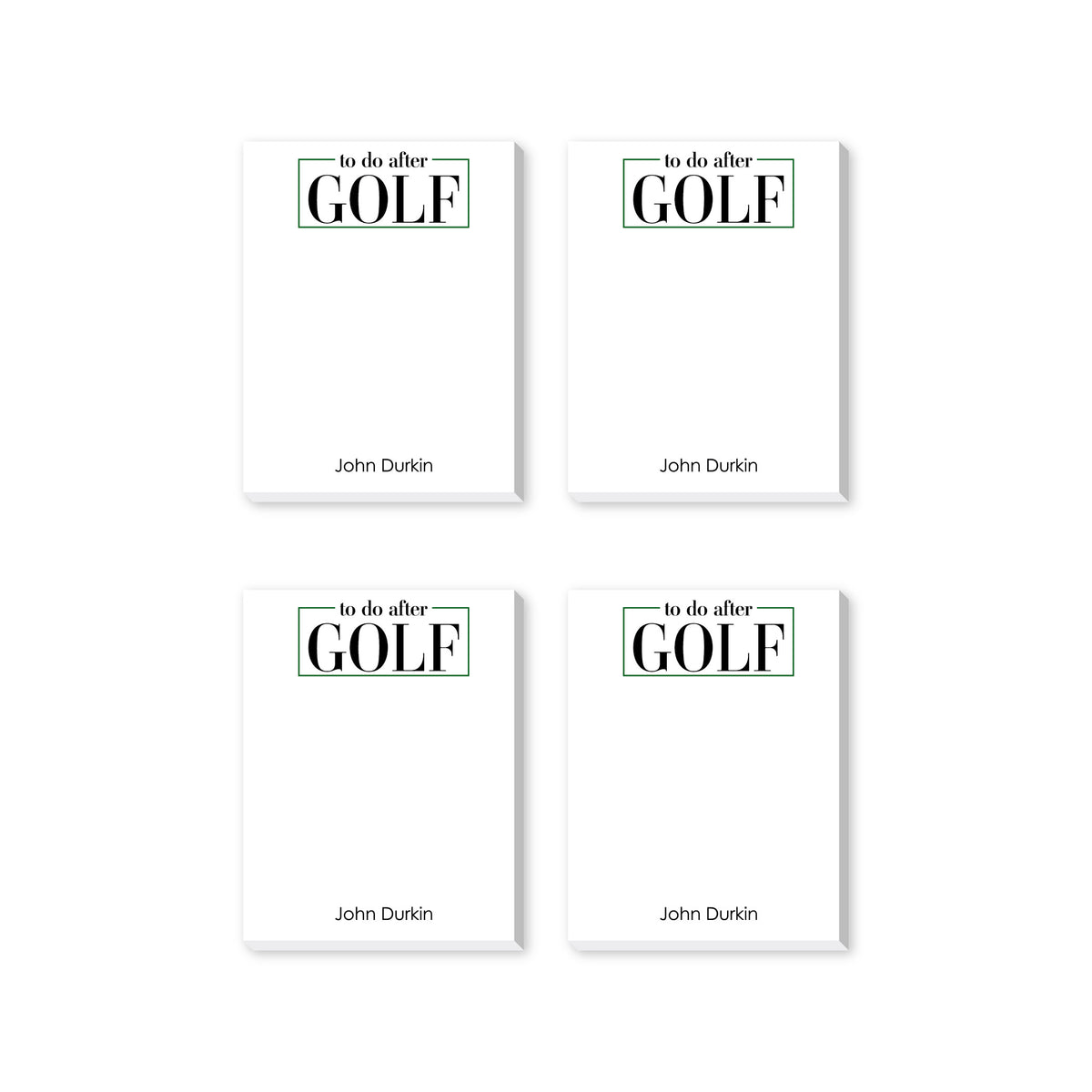 TO DO AFTER GOLF PERSONALIZED NOTEPADS