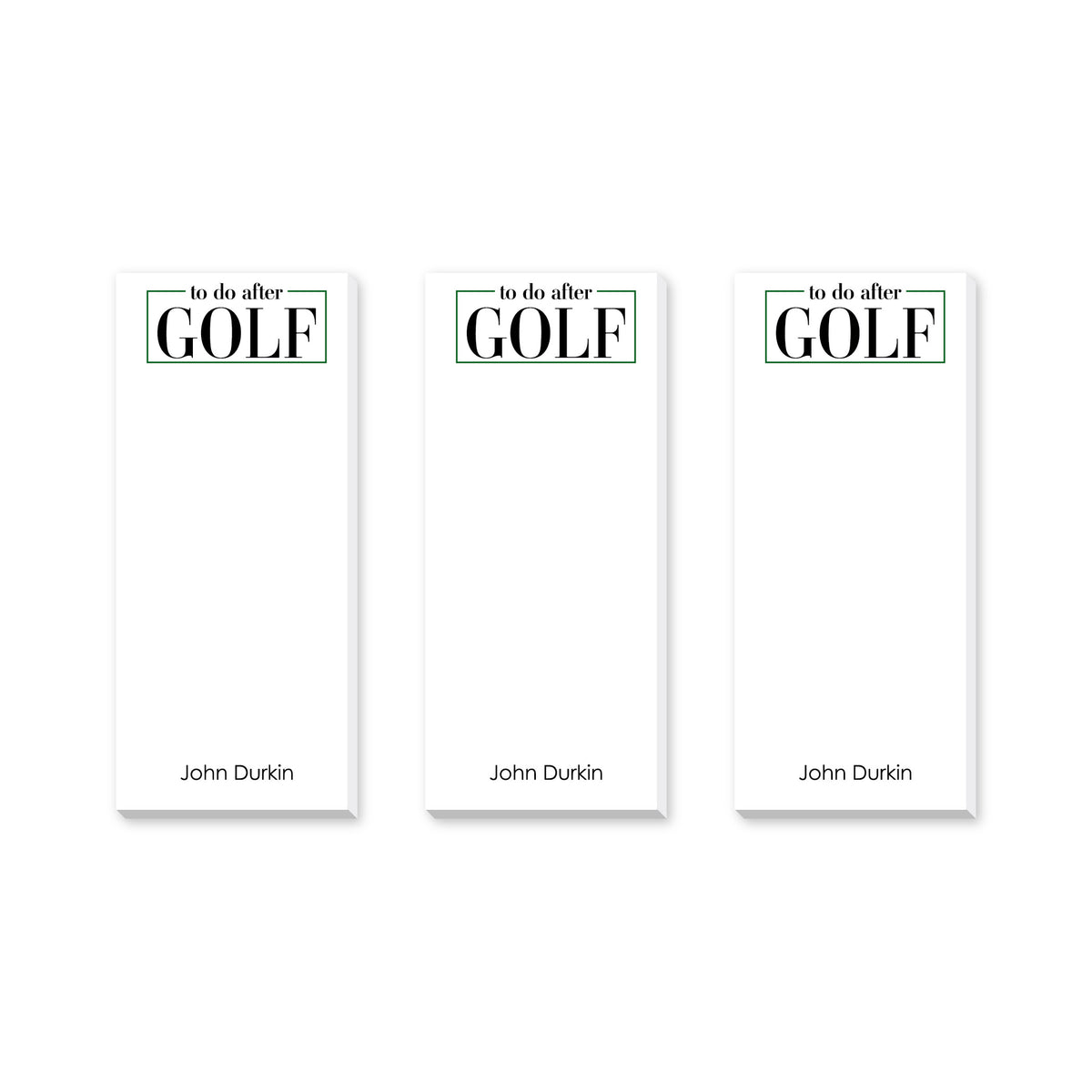 TO DO AFTER GOLF PERSONALIZED NOTEPADS