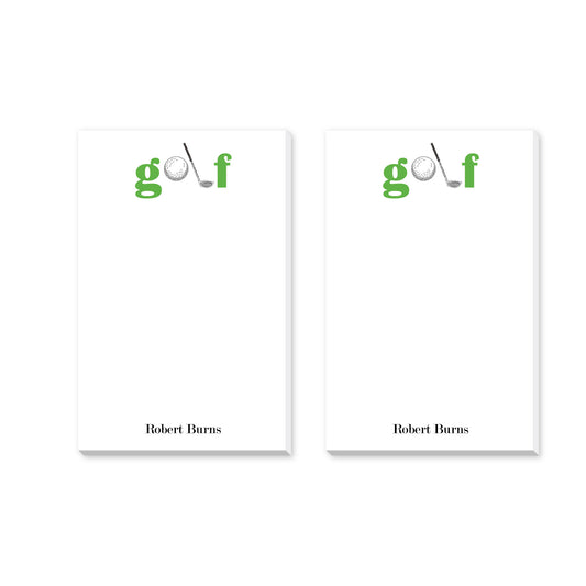 GOLF PERSONALIZED NOTEPADS