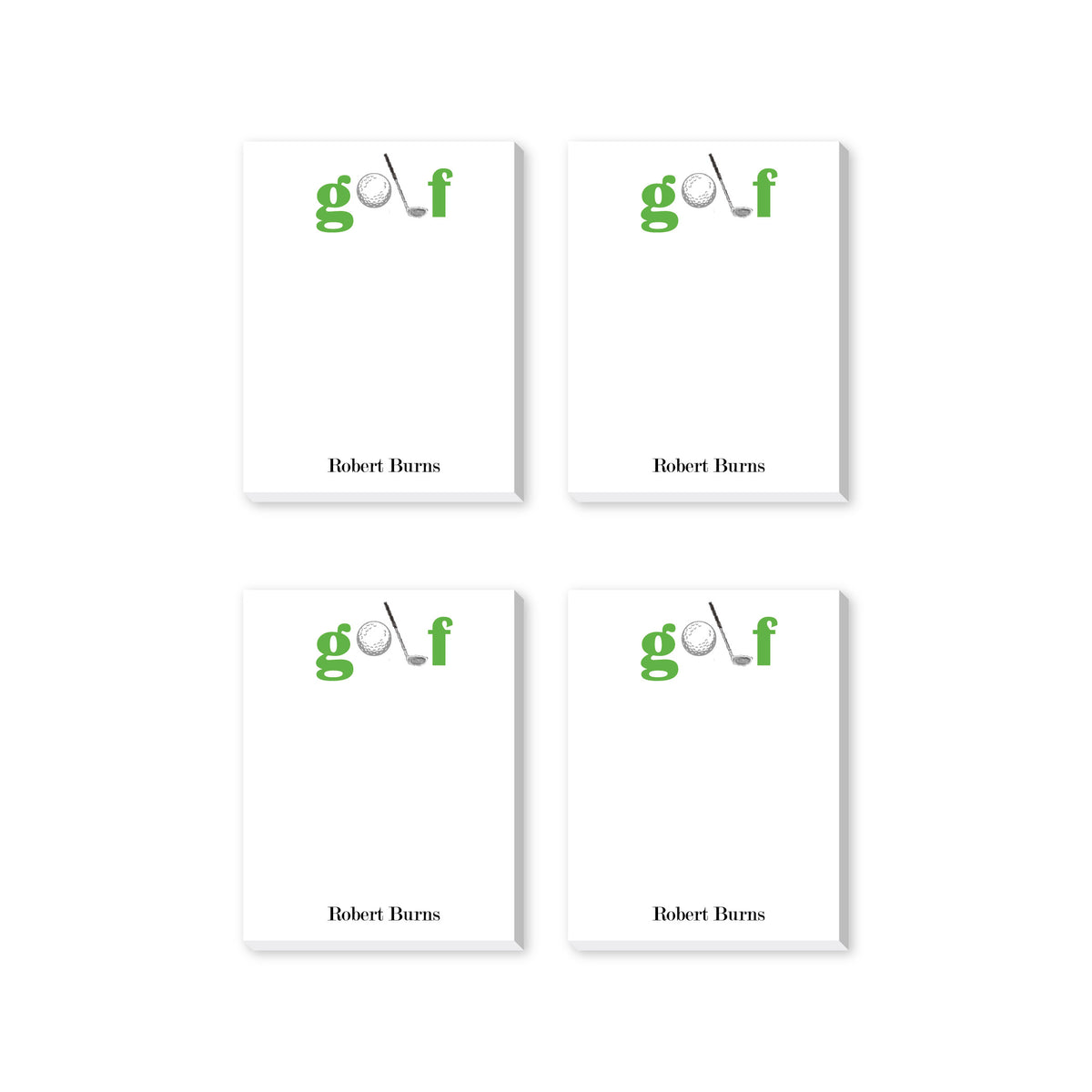 GOLF PERSONALIZED NOTEPADS