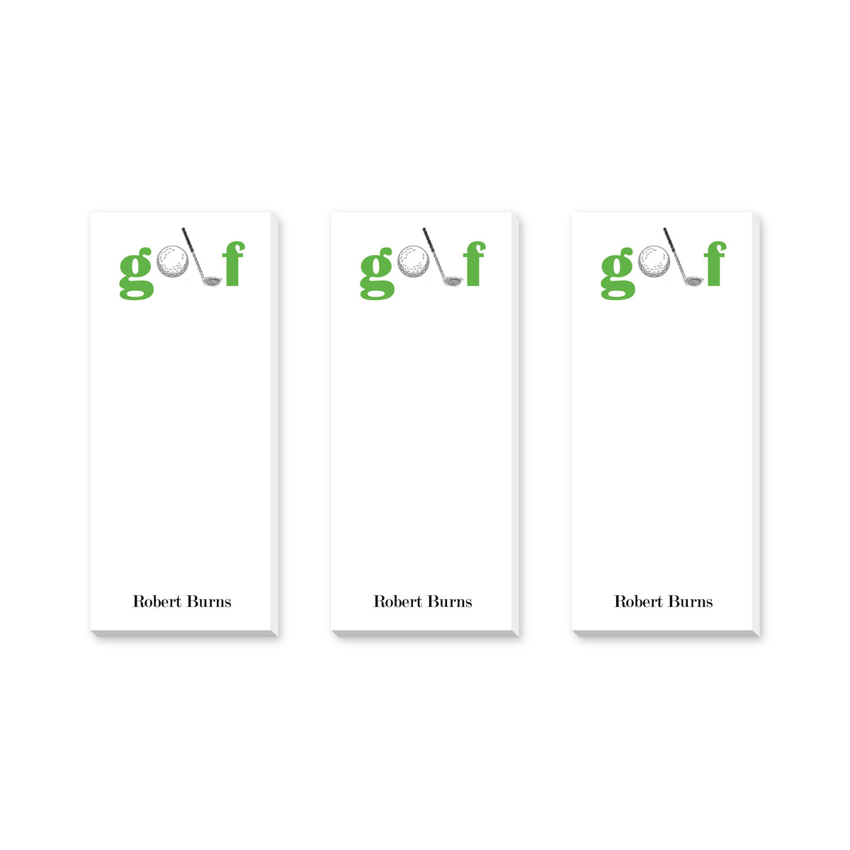 GOLF PERSONALIZED NOTEPADS