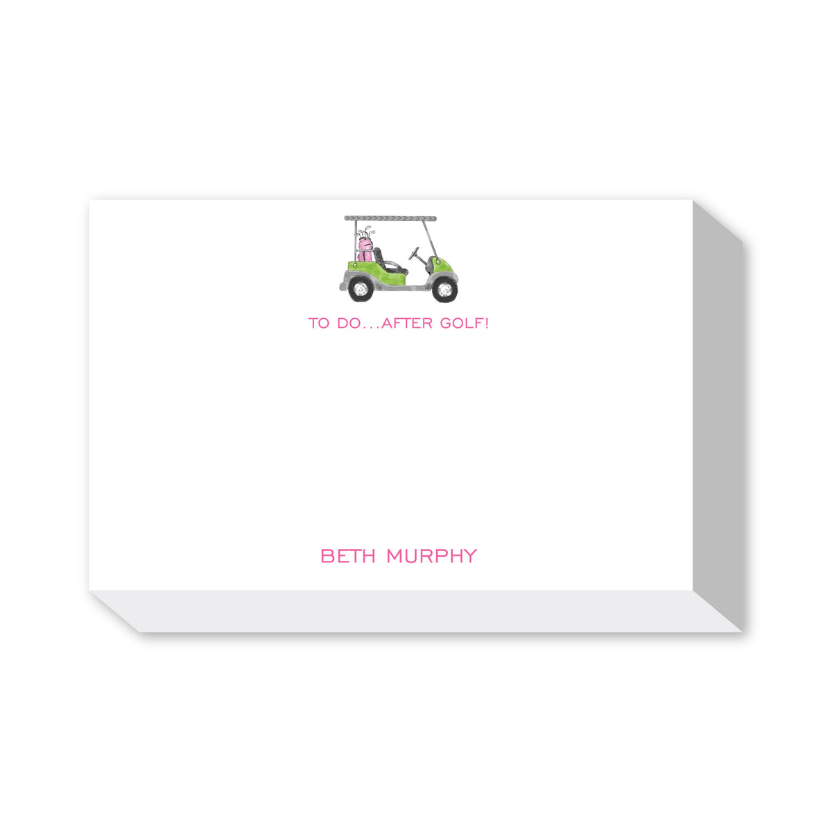 GOLF CART PERSONALIZED NOTEPADS