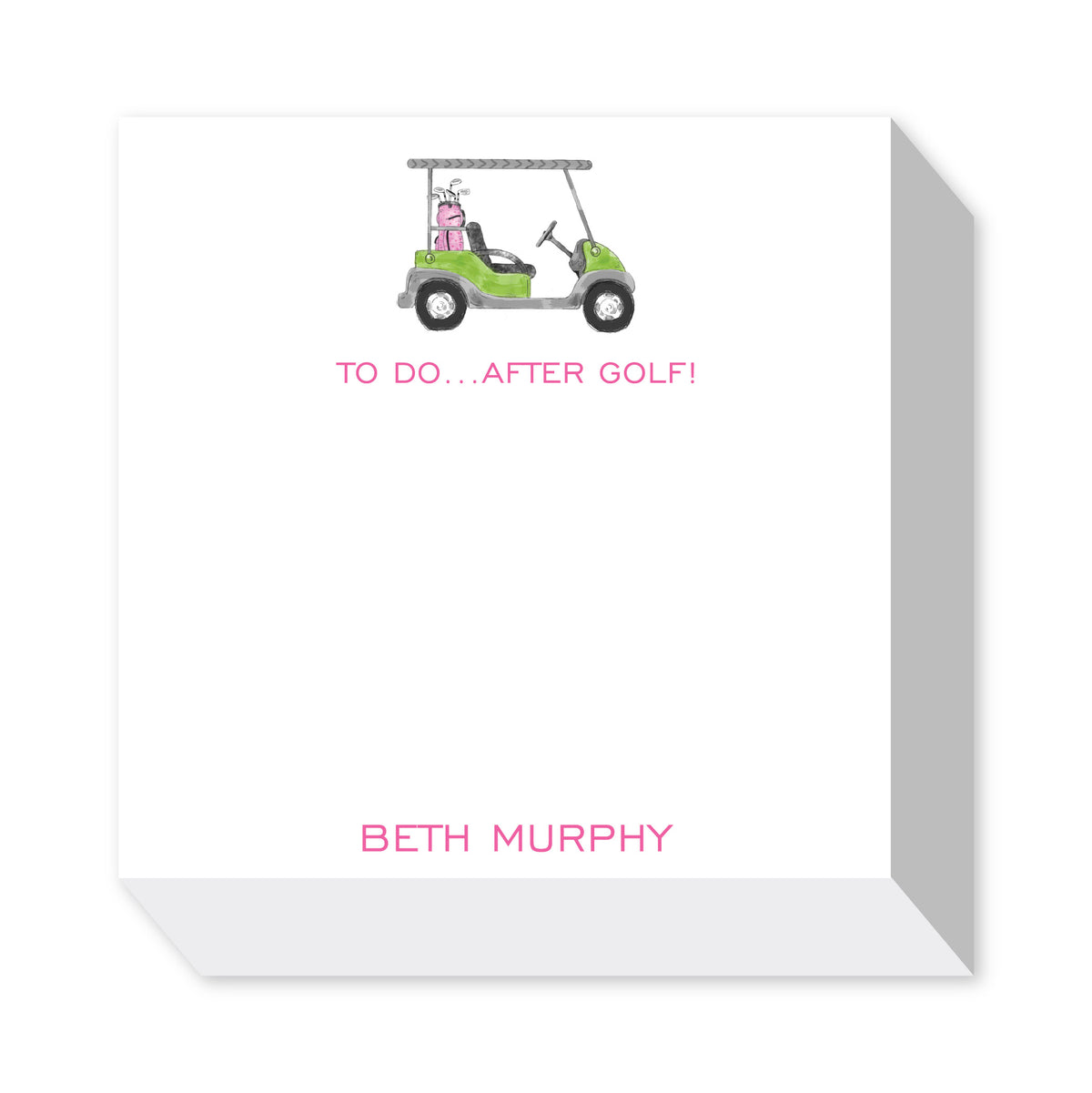 GOLF CART PERSONALIZED NOTEPADS