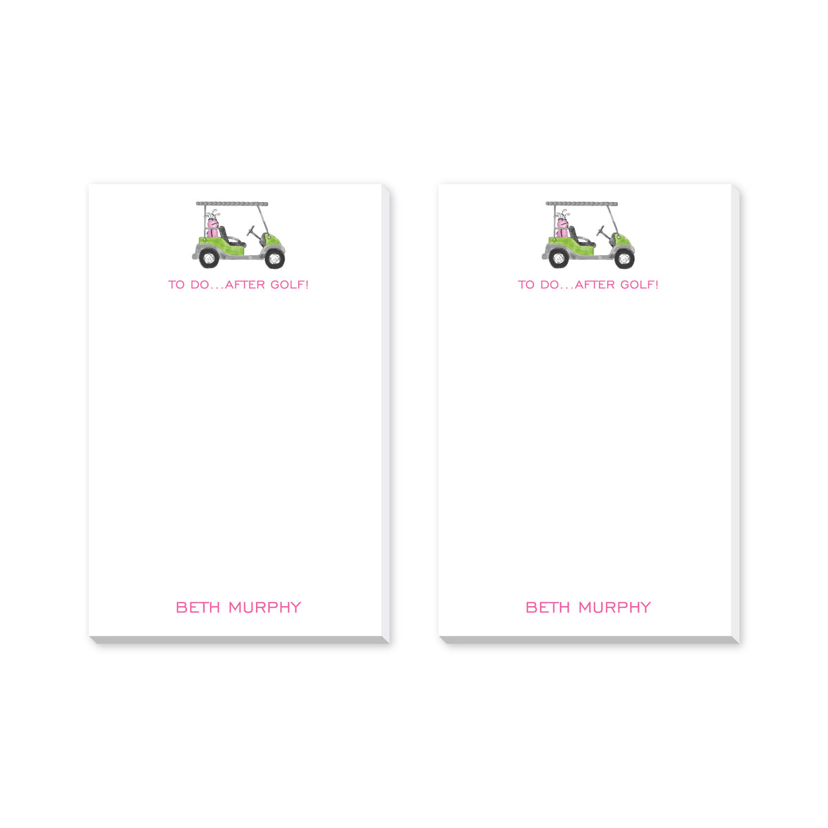 GOLF CART PERSONALIZED NOTEPADS
