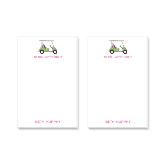 GOLF CART PERSONALIZED NOTEPADS