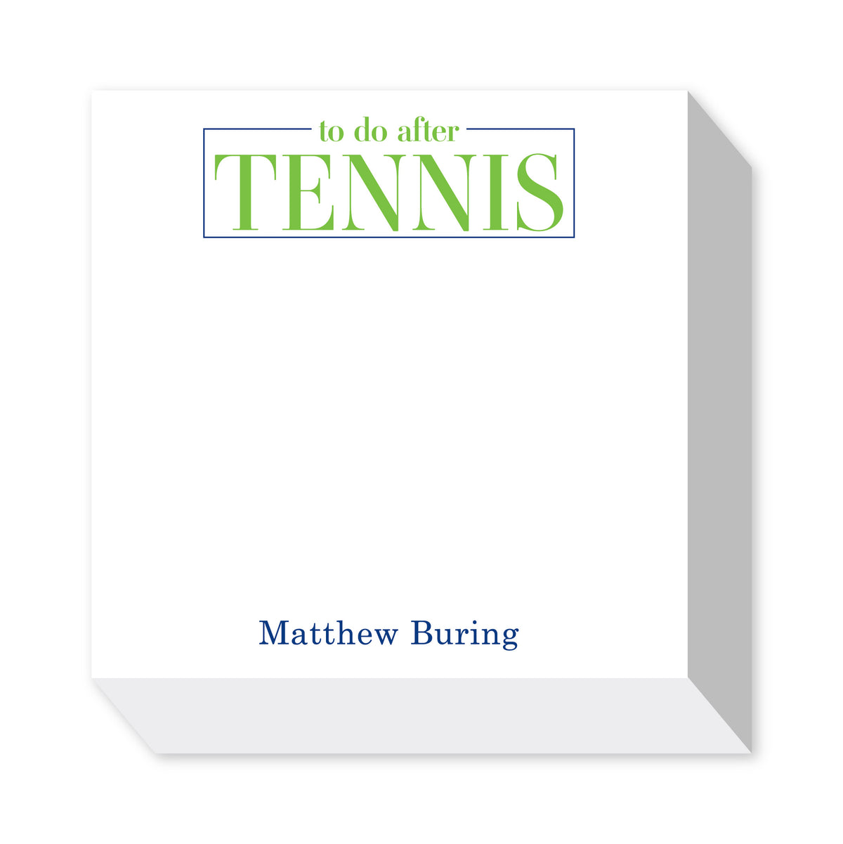TO DO AFTER TENNIS PERSONALIZED NOTEPADS