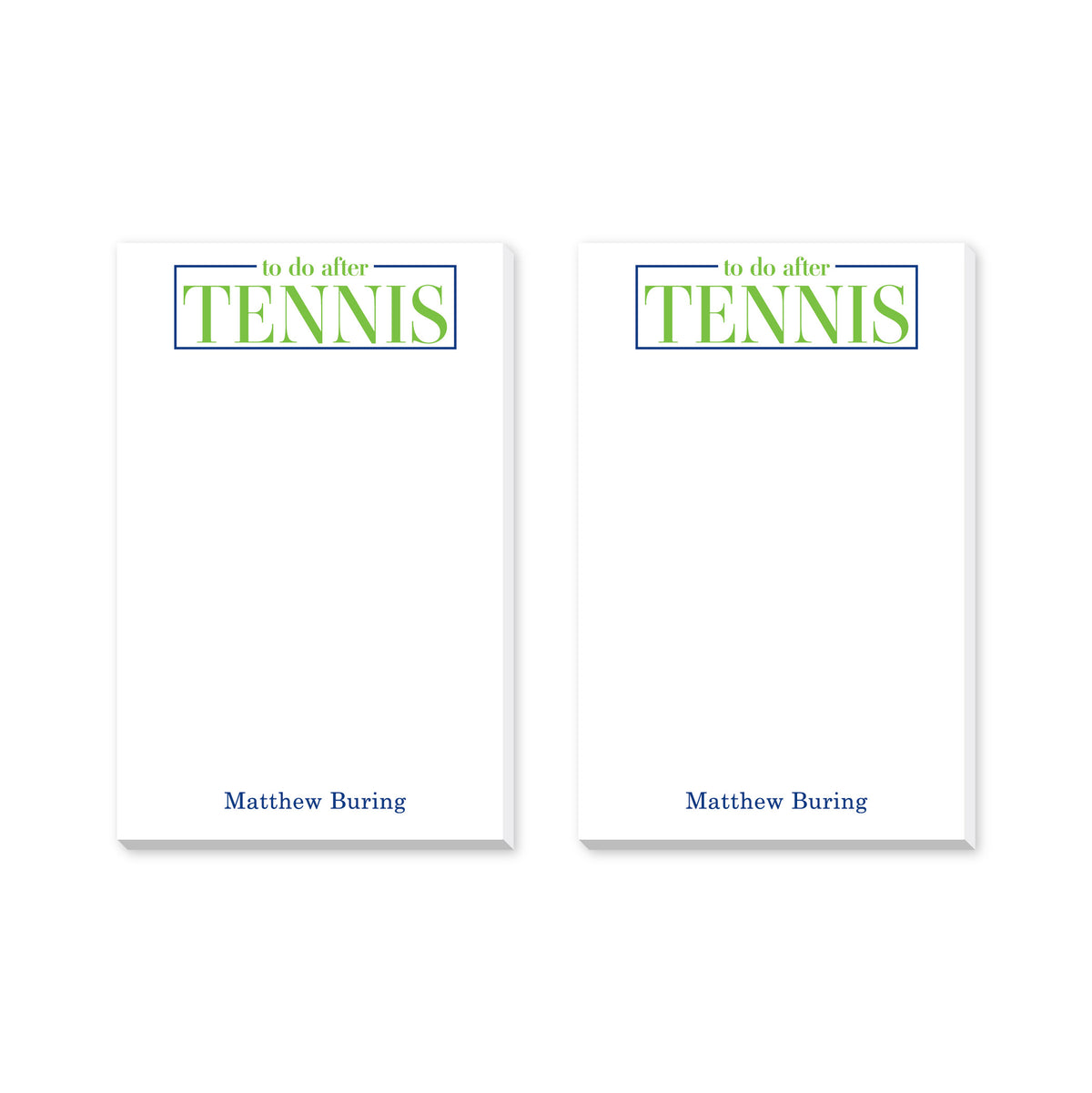TO DO AFTER TENNIS PERSONALIZED NOTEPADS