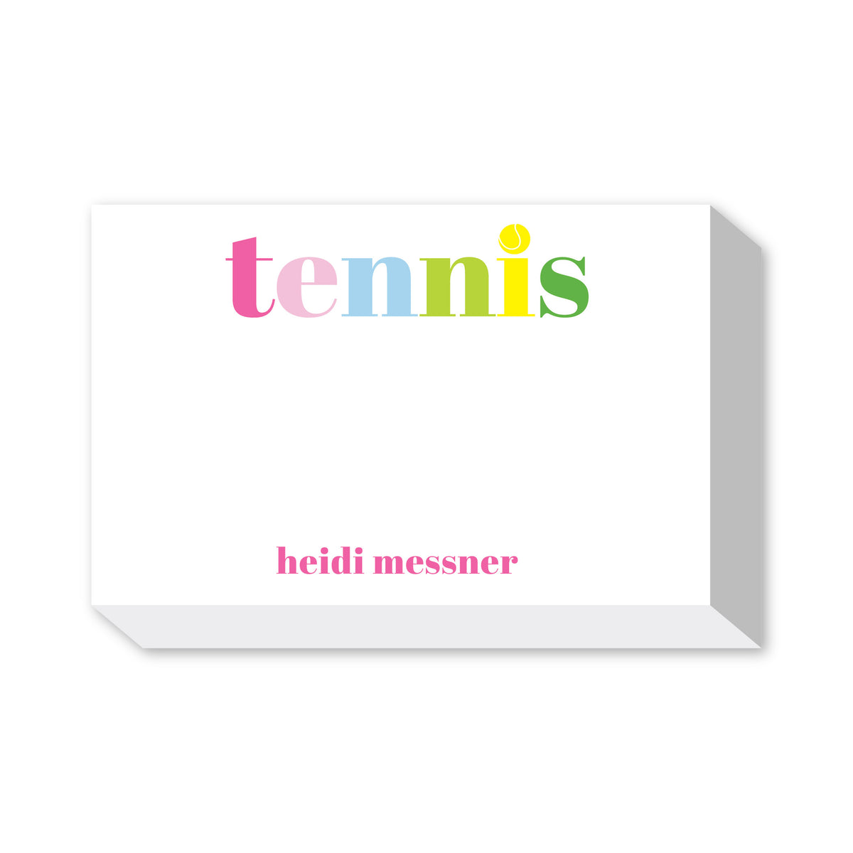 TENNIS PERSONALIZED NOTEPADS