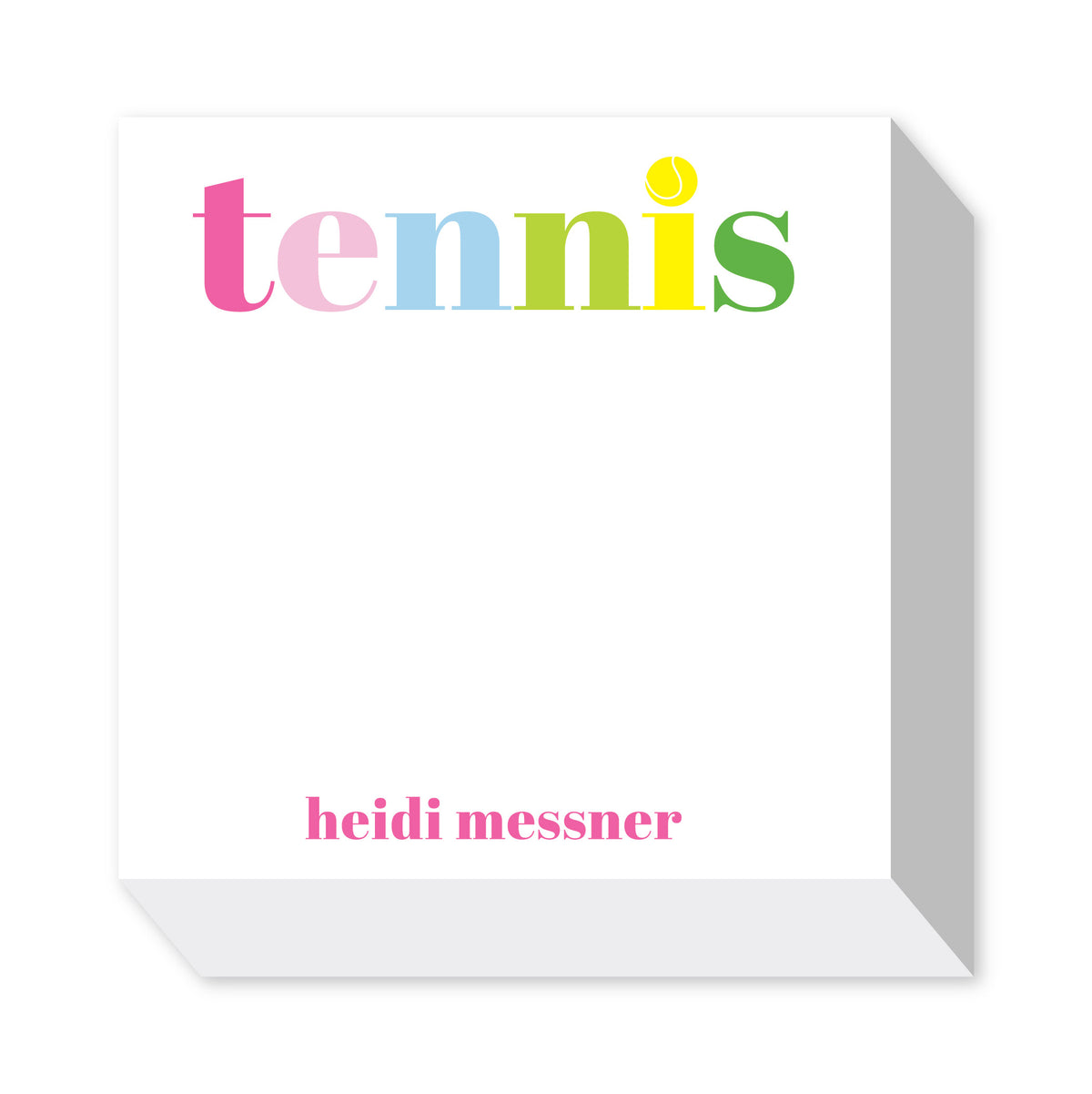 TENNIS PERSONALIZED NOTEPADS