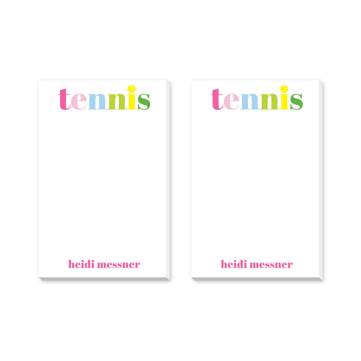TENNIS PERSONALIZED NOTEPADS