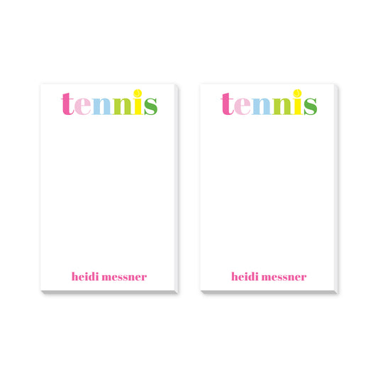 TENNIS PERSONALIZED NOTEPADS
