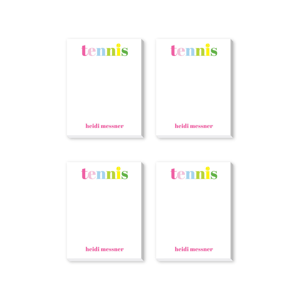 TENNIS PERSONALIZED NOTEPADS