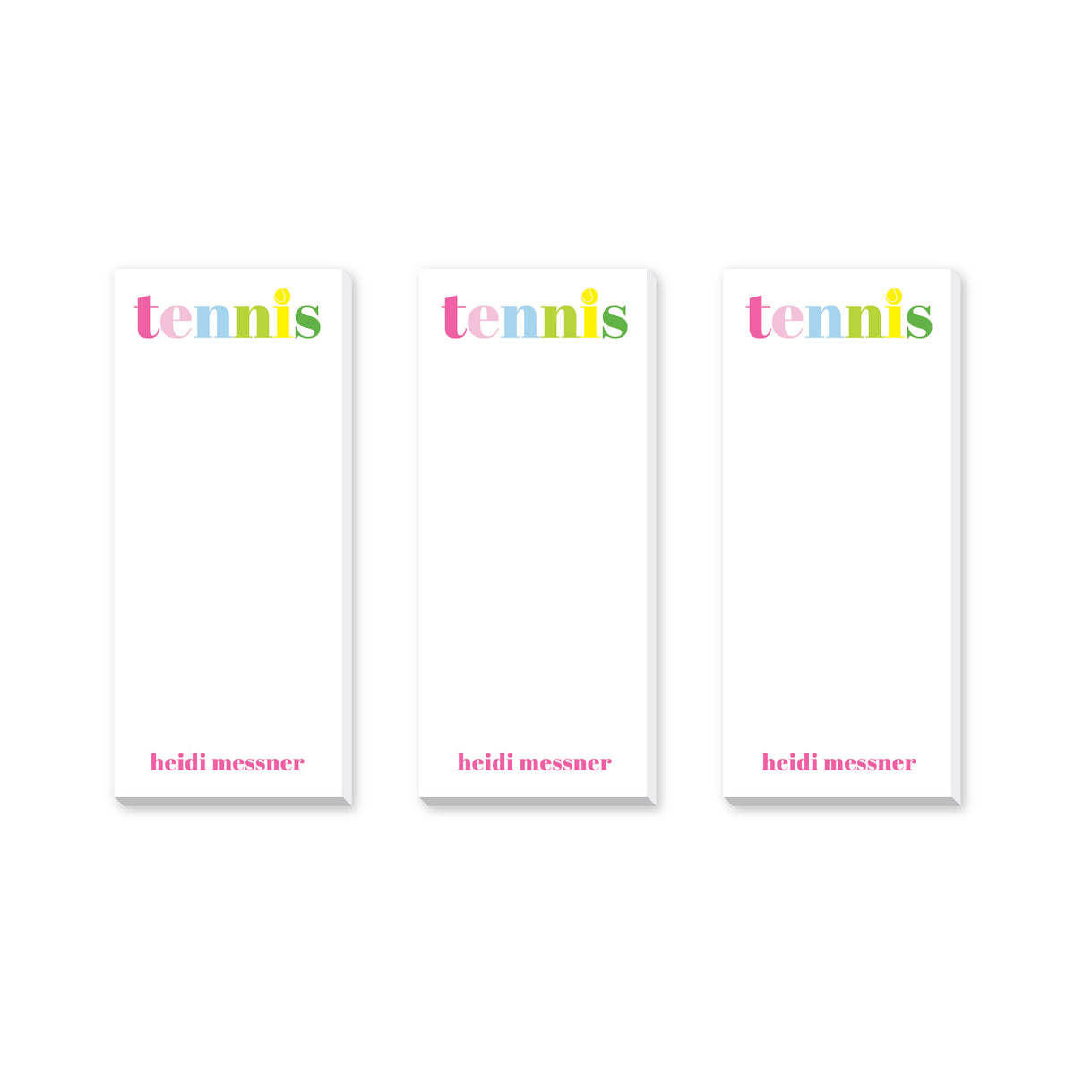 TENNIS PERSONALIZED NOTEPADS