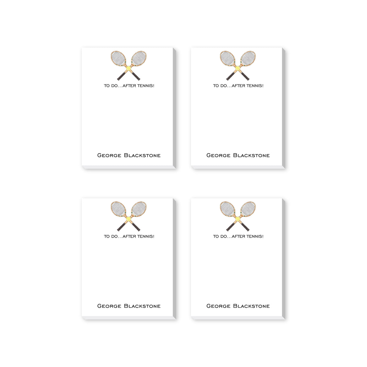 TO DO AFTER TENNIS PERSONALIZED NOTEPADS