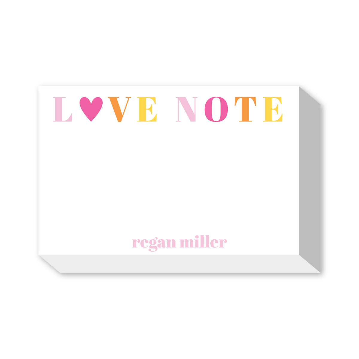 LOVE NOTE PERSONALIZED NOTEPADS