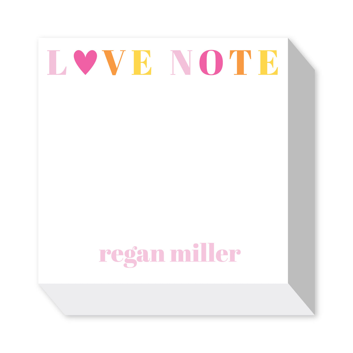LOVE NOTE PERSONALIZED NOTEPADS