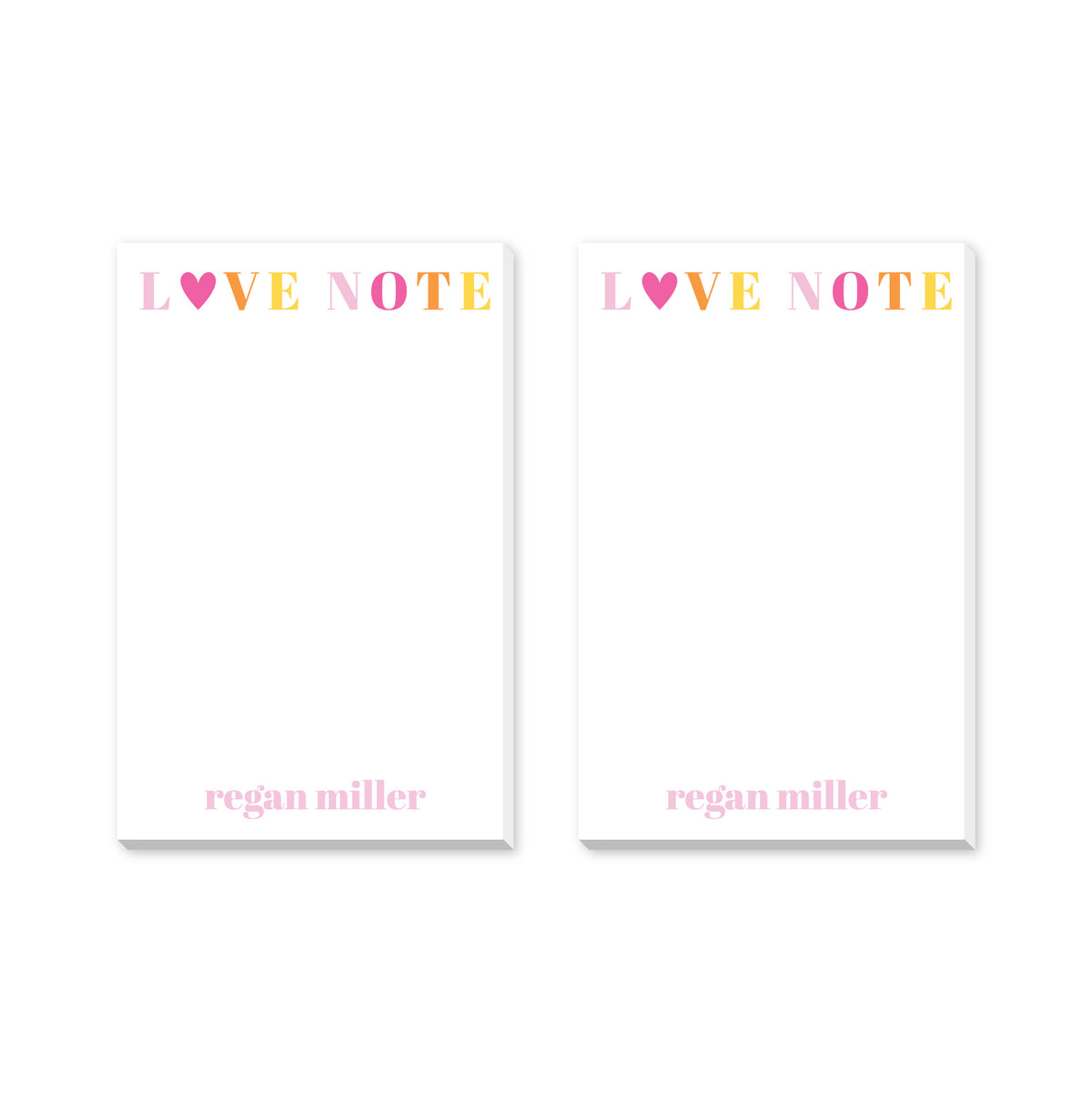 LOVE NOTE PERSONALIZED NOTEPADS