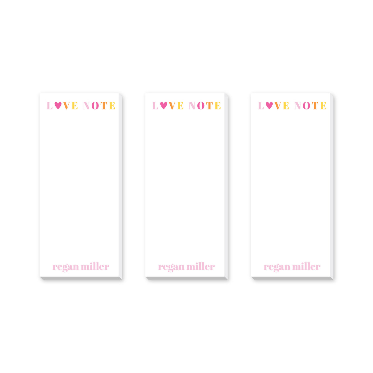 LOVE NOTE PERSONALIZED NOTEPADS