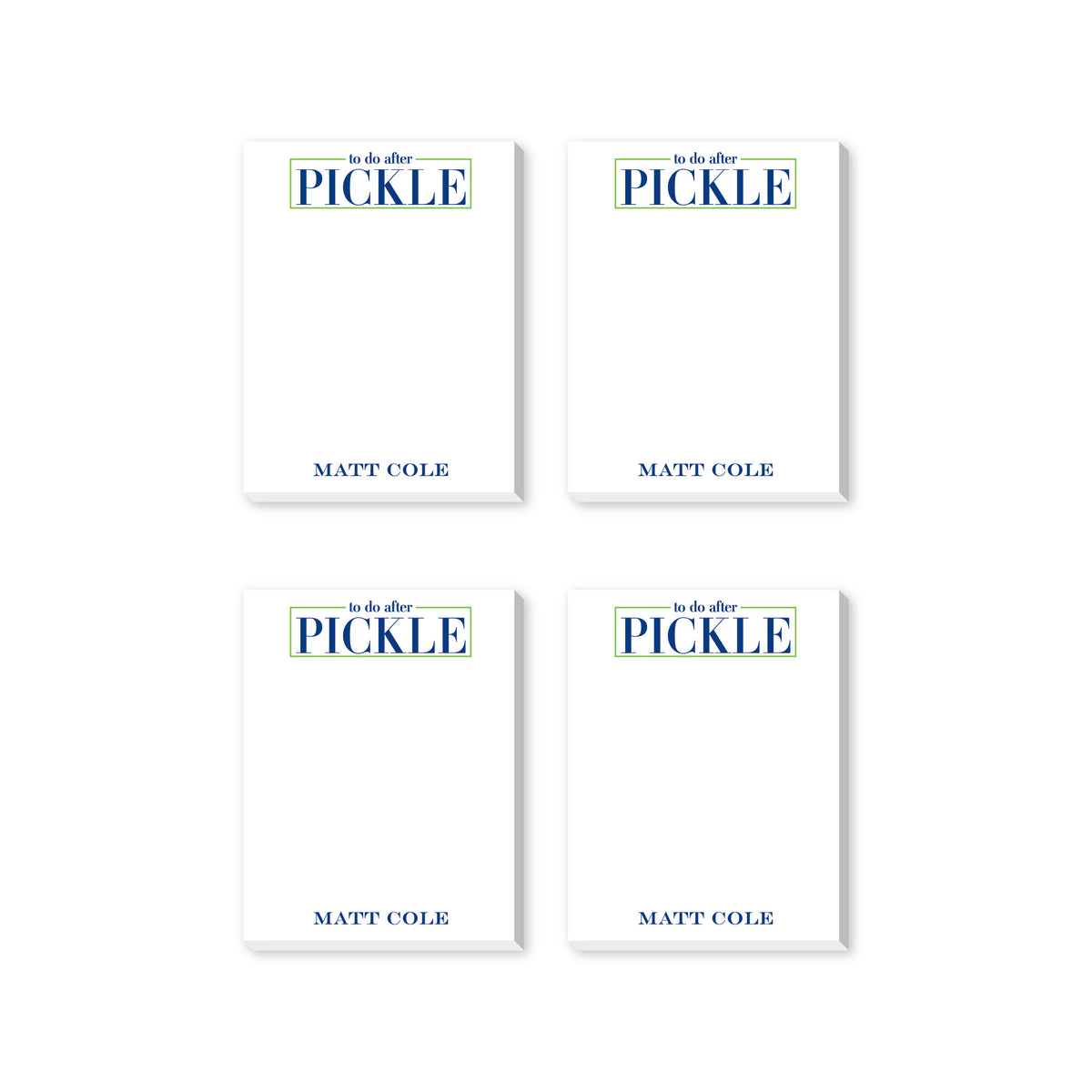TO DO AFTER PICKLE PERSONALIZED NOTEPADS