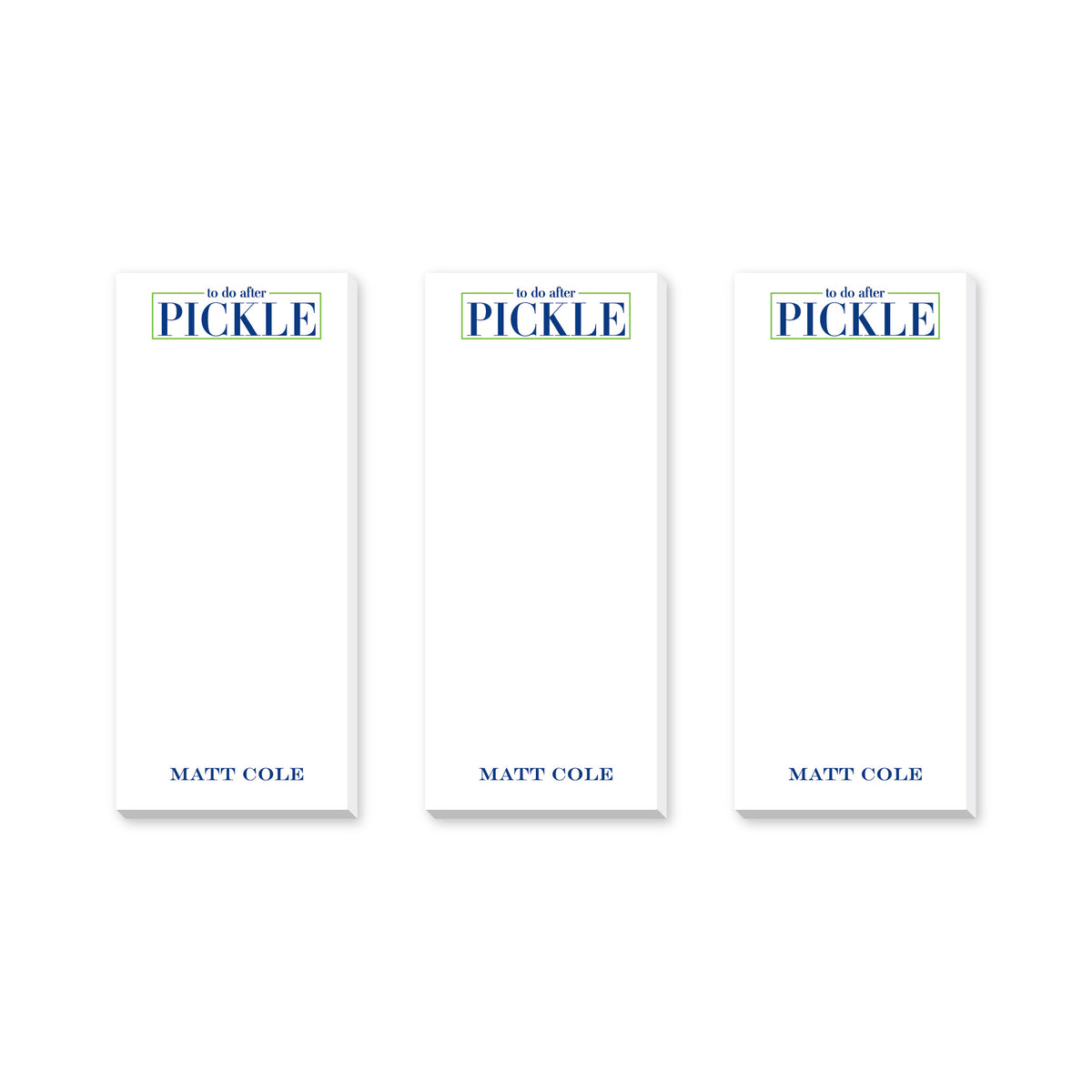 TO DO AFTER PICKLE PERSONALIZED NOTEPADS