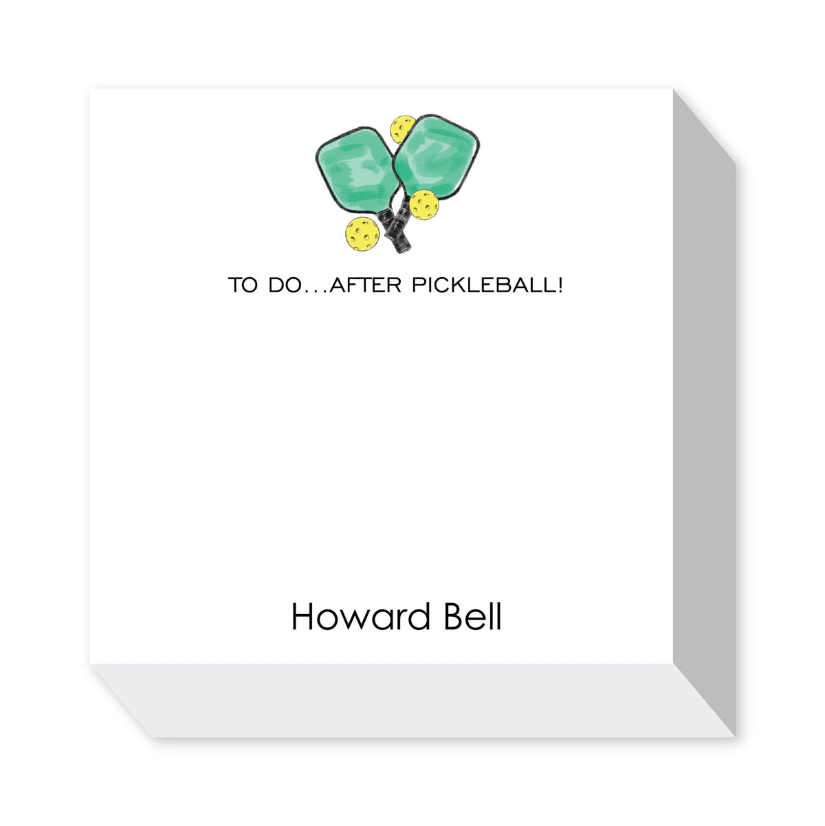 TO DO AFTER PICKLEBALL PERSONALIZED NOTEPADS