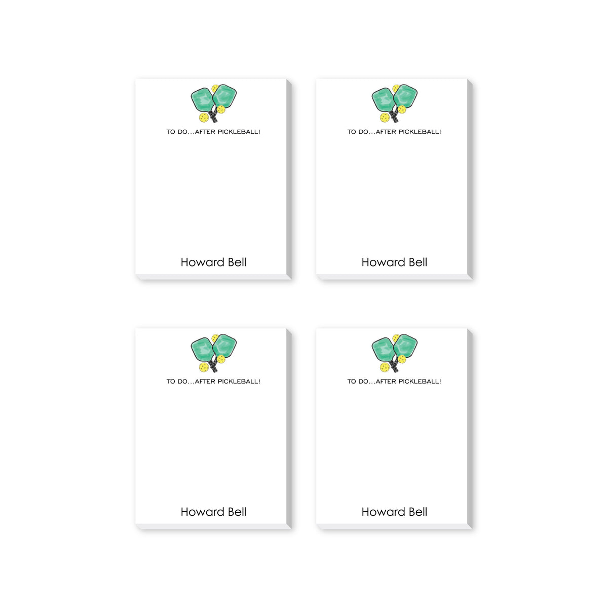TO DO AFTER PICKLEBALL PERSONALIZED NOTEPADS