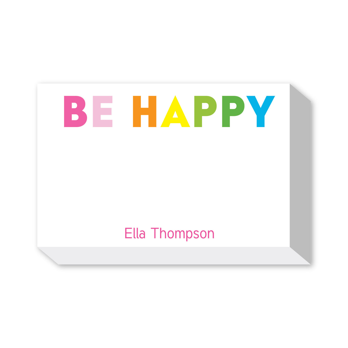 BE HAPPY PERSONALIZED NOTEPADS