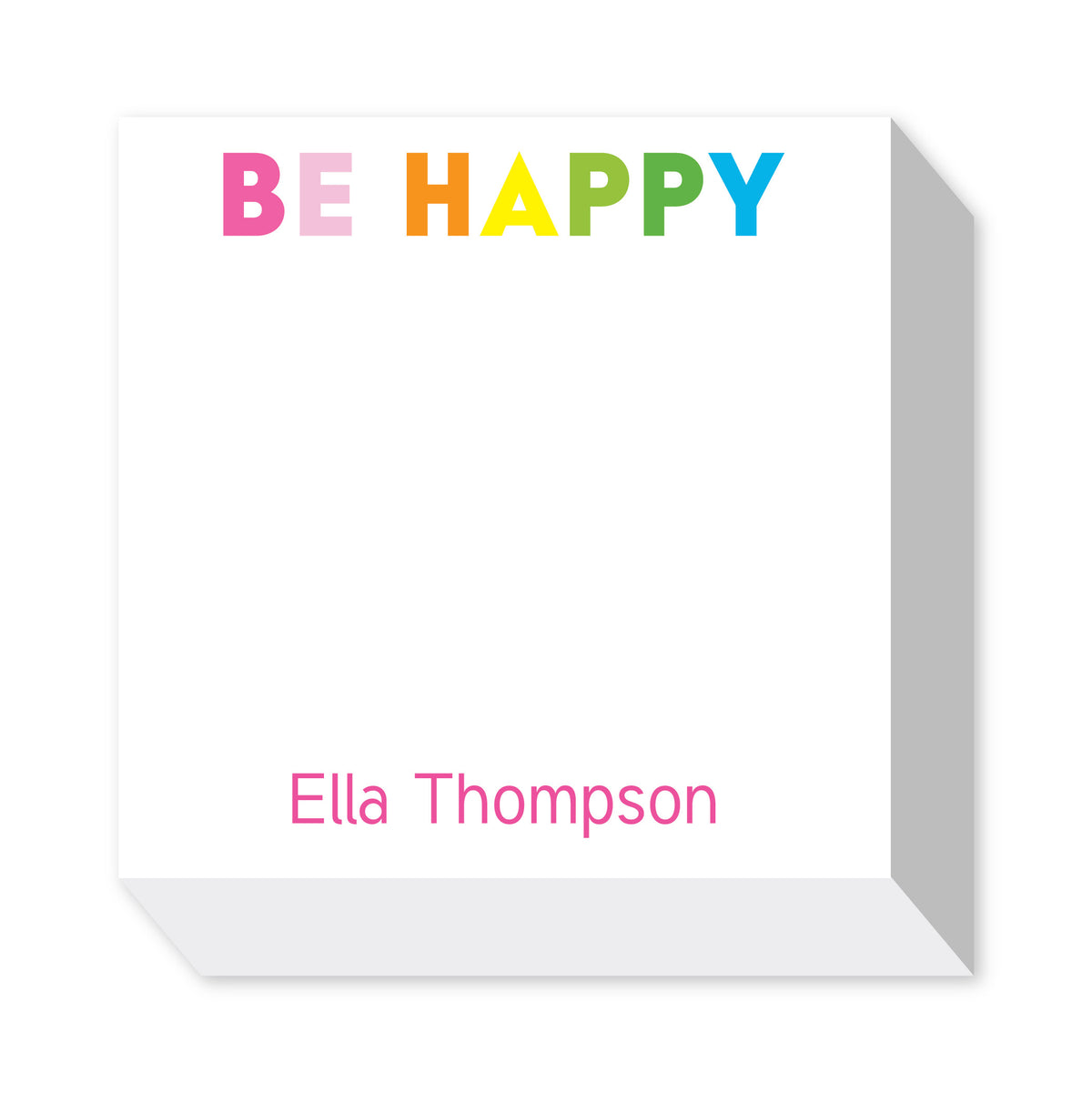 BE HAPPY PERSONALIZED NOTEPADS