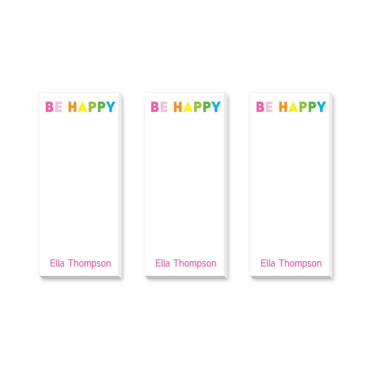 BE HAPPY PERSONALIZED NOTEPADS