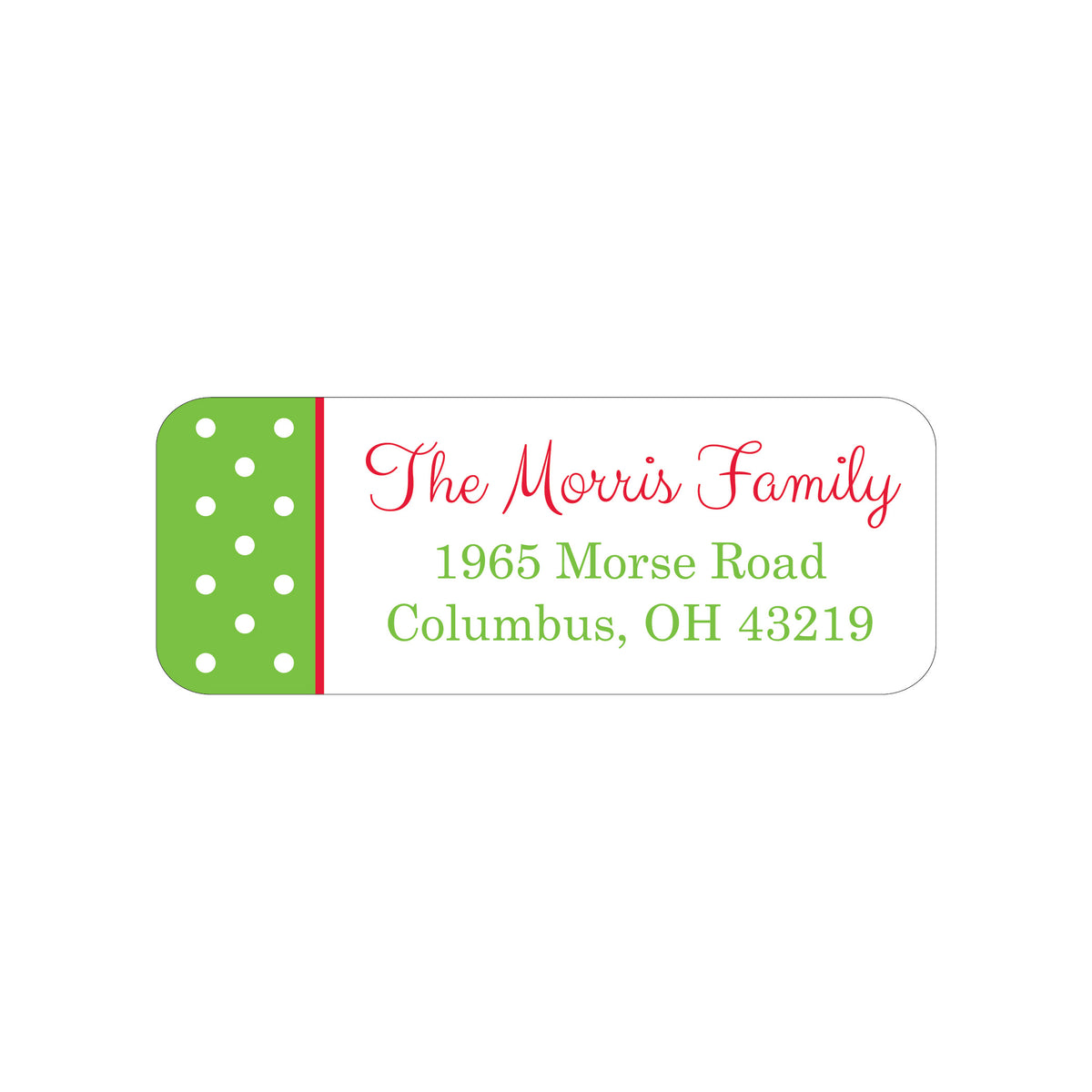 DOTTED PERSONALIZED ADDRESS LABELS