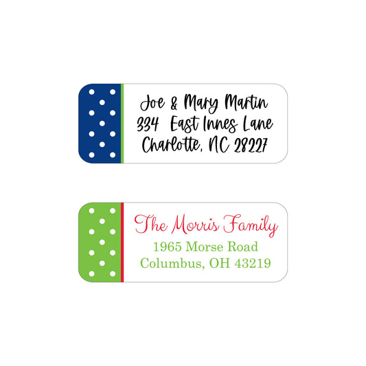 DOTTED PERSONALIZED ADDRESS LABELS